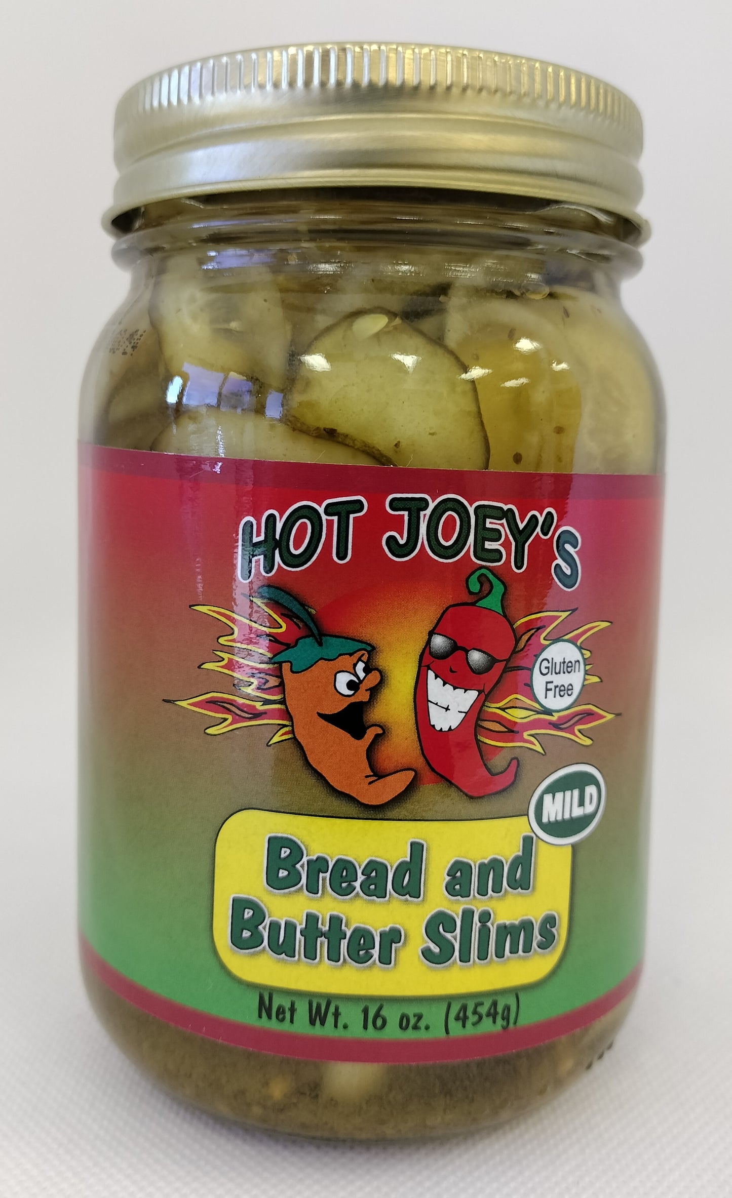 Hot Joey's Mild Bread and Butter Pickle Slims 16 oz