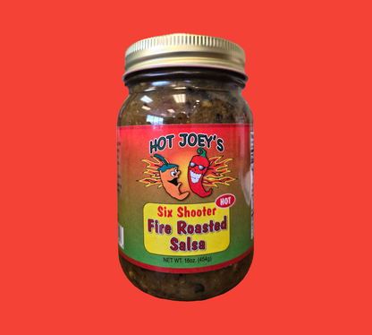 Six Shooter Fire Roasted Salsa (Hot) 16 oz